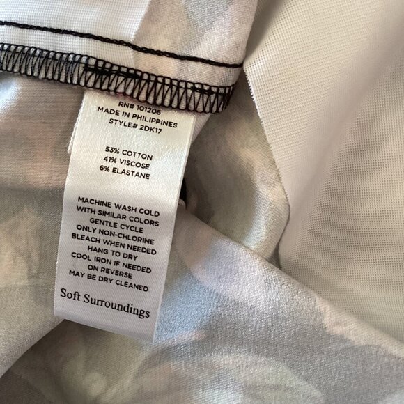 Soft Surroundings Floral Print‎ Stretch Pants High-Rise Size Medium - Picture 3 of 10